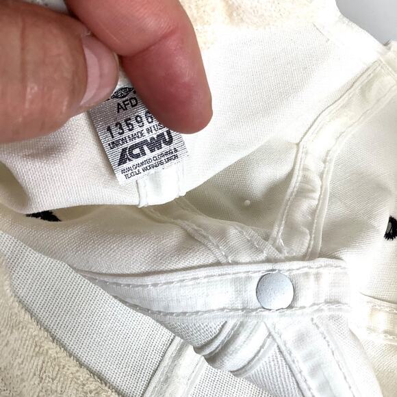 Vintage Coca-Cola Hat Cap White Black Bill Embroidered Bottle 90s 1996 Made USA - Picture 12 of 12